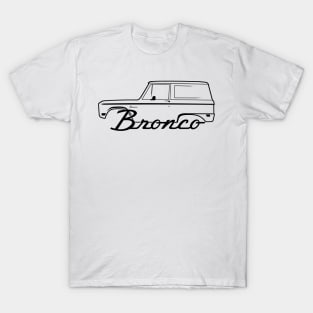 1966-1977 Ford Bronco Side Black With Logo T-Shirt